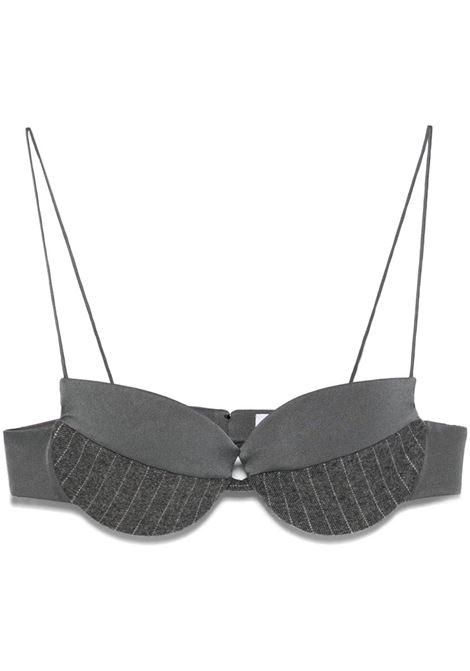 Grey pinstripe bra top Alex perry - women ALEX PERRY | Top | T0230PF24GRY